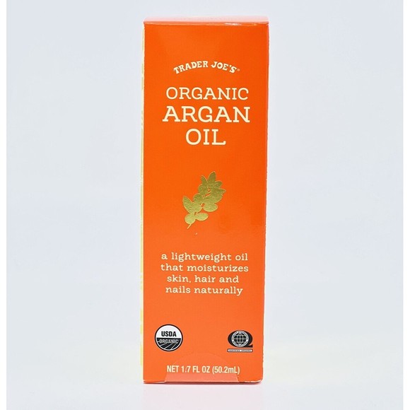 TRADER JOE'S 100% ORGANIC ARGAN OIL 1.7 Oz Nourish Skin Hair Nails NaturallyPURE - Picture 4 of 16